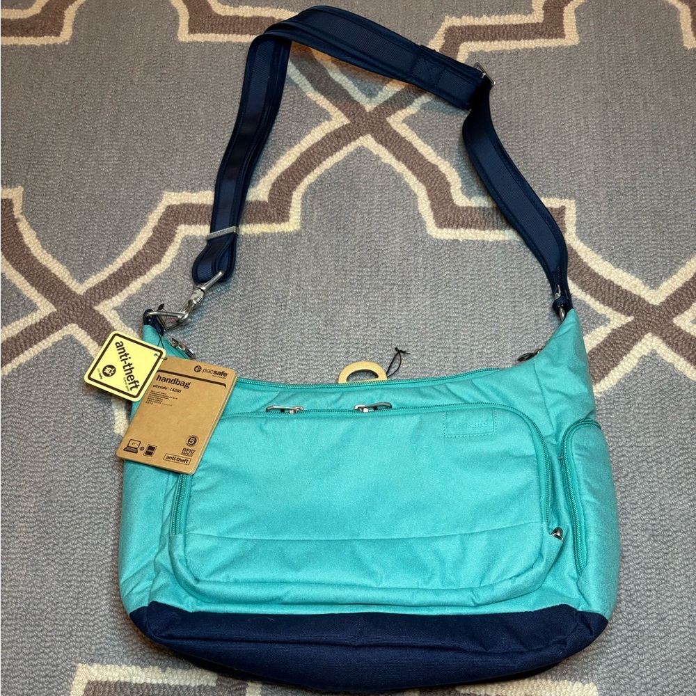 Pacsafe city safe LS200 shoulder bag. Anti-theft and RFID blocking